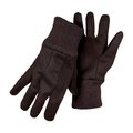 John Dylan Mens Indoor & Outdoor Cotton & Polyester Jersey Work Gloves, Brown - Large - 6 Pair JO1650693